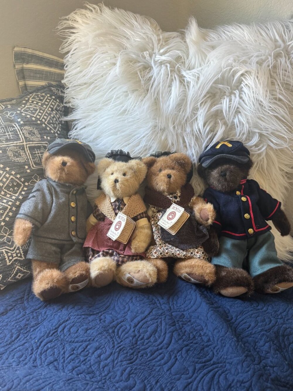 Boyds Bear Exclusive Civil War Edition Mason Dixon 14" Plush Toy Collectible Set